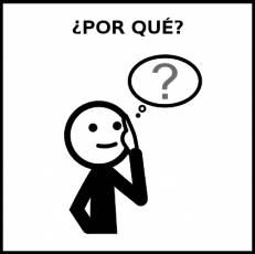¿POR QUÉ? - Pictograma (blanco y negro)