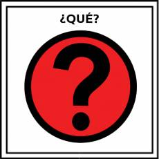 ¿QUÉ? - Pictograma (color)