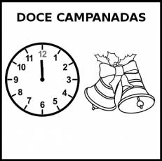 DOCE CAMPANADAS - Pictograma (blanco y negro)