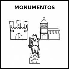MONUMENTOS - Pictograma (blanco y negro)