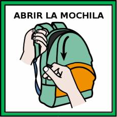 ABRIR LA MOCHILA - Pictograma (color)