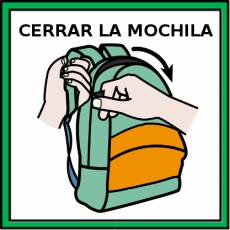 CERRAR LA MOCHILA - Pictograma (color)