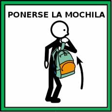 PONERSE LA MOCHILA - Pictograma (color)