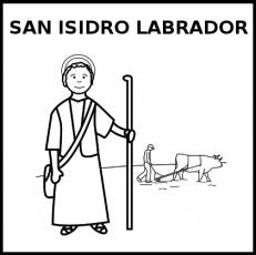 SAN ISIDRO LABRADOR - Pictograma (blanco y negro)