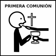 PRIMERA COMUNIÓN - Pictograma (blanco y negro)