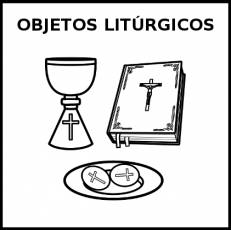 OBJETOS LITÚRGICOS - Pictograma (blanco y negro)