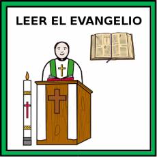 LEER EL EVANGELIO - Pictograma (color)
