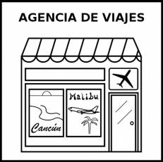 AGENCIA DE VIAJES - Pictograma (blanco y negro)