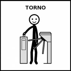 TORNO (ACCESO) - Pictograma (blanco y negro)