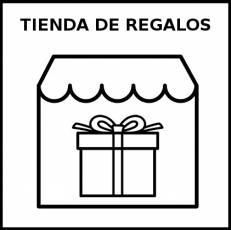 TIENDA DE REGALOS - Pictograma (blanco y negro)