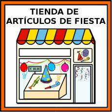 TIENDA DE ARTÍCULOS DE FIESTA - Pictograma (color)