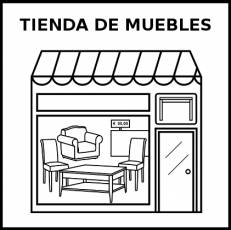 TIENDA DE MUEBLES - Pictograma (blanco y negro)