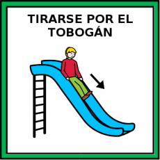 TIRARSE POR EL TOBOGÁN - Pictograma (color)