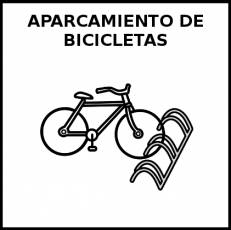 APARCAMIENTO DE BICICLETAS - Pictograma (blanco y negro)