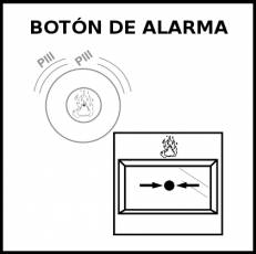 BOTÓN DE ALARMA - Pictograma (blanco y negro)