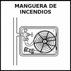 MANGUERA DE INCENDIOS - Pictograma (blanco y negro)