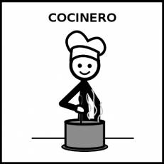 COCINERO - Pictograma (blanco y negro)