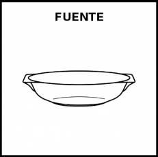 FUENTE (COMIDA) - Pictograma (blanco y negro)