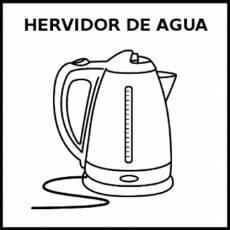 HERVIDOR DE AGUA - Pictograma (blanco y negro)