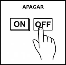 APAGAR - Pictograma (blanco y negro)