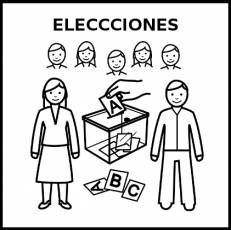 ELECCIONES - Pictograma (blanco y negro)