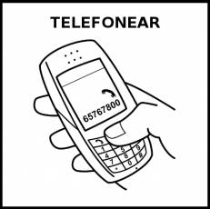 TELEFONEAR - Pictograma (blanco y negro)