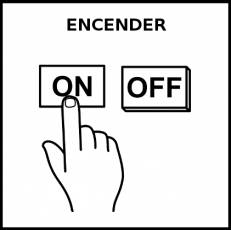 ENCENDER - Pictograma (blanco y negro)
