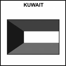 KUWAIT - Pictograma (blanco y negro)