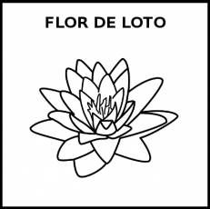 FLOR DE LOTO - Pictograma (blanco y negro)