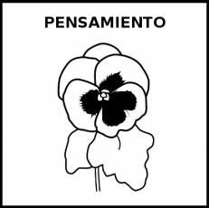 PENSAMIENTO - Pictograma (blanco y negro)