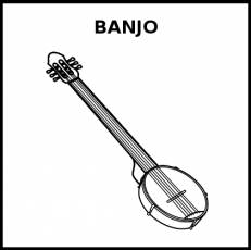 BANJO - Pictograma (blanco y negro)