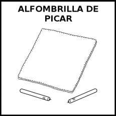ALFOMBRILLA DE PICAR - Pictograma (blanco y negro)