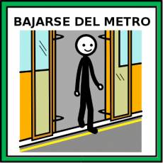 BAJARSE DEL METRO - Pictograma (color)