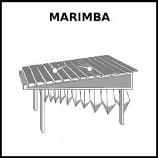 MARIMBA - Pictograma (blanco y negro)