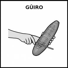 GÜIRO - Pictograma (blanco y negro)