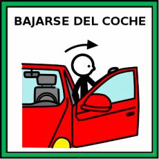 BAJARSE DEL COCHE - Pictograma (color)