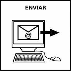 ENVIAR (EMAIL) - Pictograma (blanco y negro)