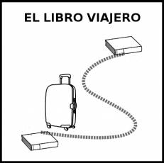 EL LIBRO VIAJERO - Pictograma (blanco y negro)