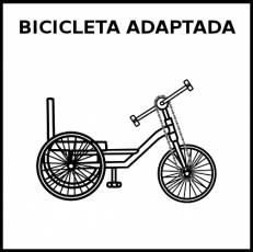 BICICLETA ADAPTADA - Pictograma (blanco y negro)