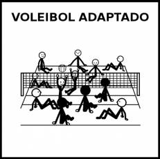 VOLEIBOL ADAPTADO - Pictograma (blanco y negro)
