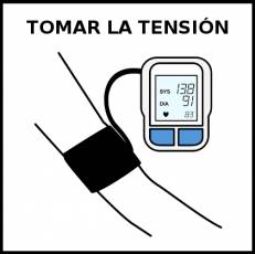 TOMAR LA TENSIÓN - Pictograma (blanco y negro)
