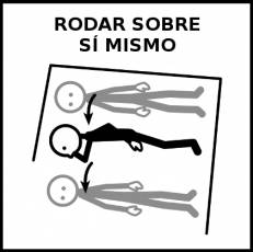 RODAR SOBRE Sí MISMO - Pictograma (blanco y negro)