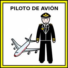 PILOTO DE AVIÓN (HOMBRE) - Pictograma (color)