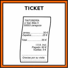 TICKET (COMPRA) - Pictograma (color)