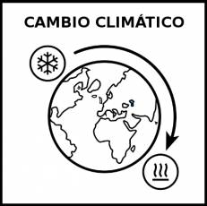 CAMBIO CLIMÁTICO - Pictograma (blanco y negro)