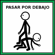 PASAR POR DEBAJO - Pictograma (color)