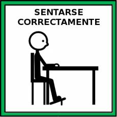 SENTARSE CORRECTAMENTE - Pictograma (color)