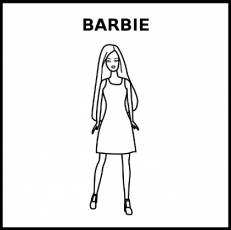 BARBIE - Pictograma (blanco y negro)