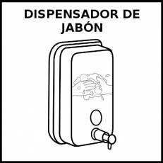 DISPENSADOR DE JABÓN - Pictograma (blanco y negro)