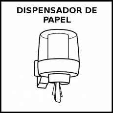 DISPENSADOR DE PAPEL - Pictograma (blanco y negro)